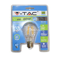 LED Bulb - 6W Filament E27 A60 Warm White Blister Pack